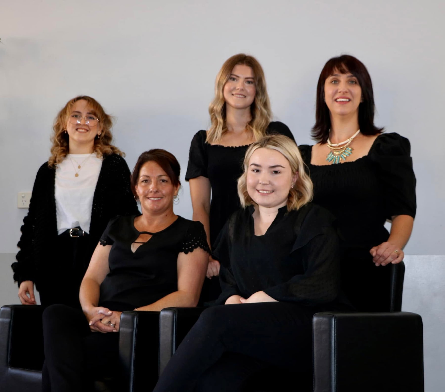 The Kendra & Krew team, photographed in the salon on Marlborough Street, Longford